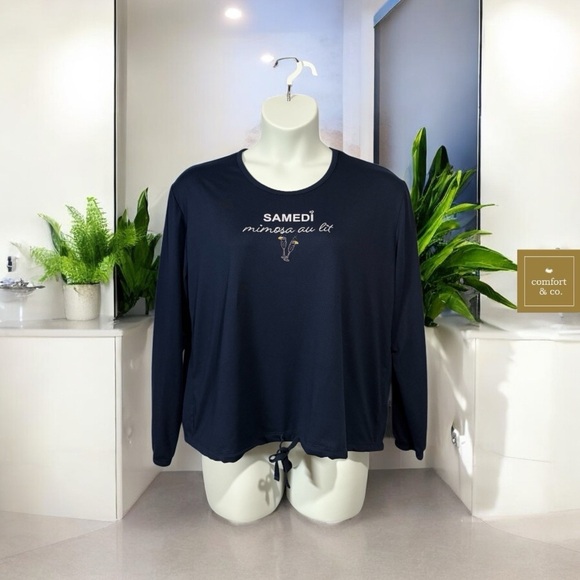 Comfort & co. Navy 'Samedi' Pyjama Top, XL 🌙 - Picture 1 of 7